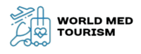 Логотип World Med Tourism с иконкой самолета и медицинским чемоданом